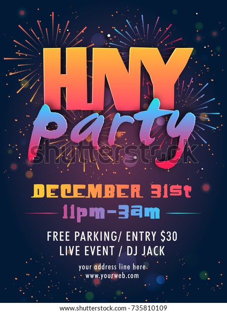 Party Flyer Layout Colorful Text Burting Stock Vector (Royalty Free ...