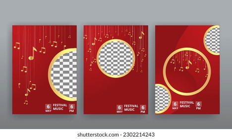 Party Flyer Music festival. Vector illustrations Cover, poster, design concept for Jazz or Electronic and Rock Music Fest. Musical melody, dance flow. Luxury background for song and  concert theme