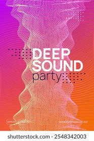 Party Flyer. Techno Design. Violet Dance Magazine. Nightclub Audio Invitation. Sound Electro Graphic. Festival Cover. Green Edm Poster. Pink Party Flyer
