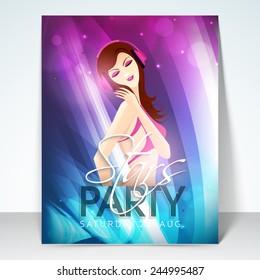 Party flyer template or banner design, can be use for publishing, print and presentation.