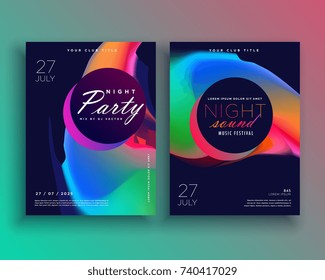 Party Flyer Template Design Vibrant Color Stock Vector (Royalty Free ...