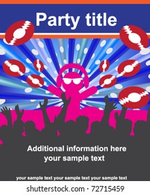 Party flyer template with Dj