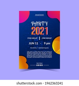 Party flyer template, event flyer design, festival flyer template