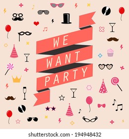 party flyer vector background Perfect templates for your design, banner, cards.