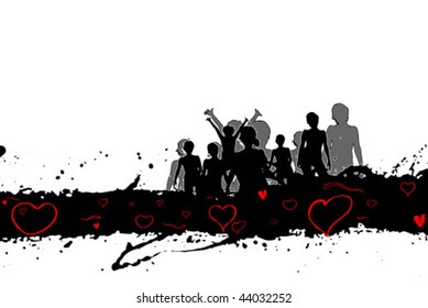 Party flyer. vector Illustration