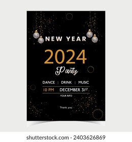Volante de fiestas para tu empresa, plantilla de afiches vectoriales
