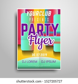 Party flyer.Abstract vertical flyer template