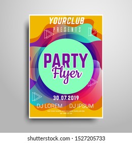 Party flyer.Abstract vertical flyer template