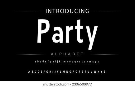 Party Funky colorful cartoon font type. Vector alphabet