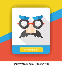 party funny mask flat icon