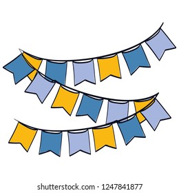 party garland hanging isolated icon