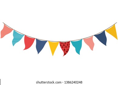 party garland hanging isolated icon