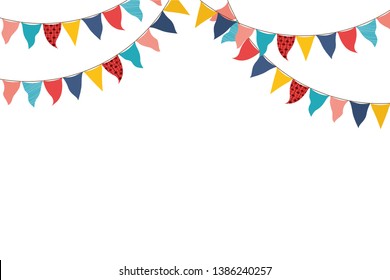 party garland hanging isolated icon