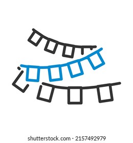 Party Garland Icon. Editable Bold Outline With Color Fill Design. Vector Illustration.