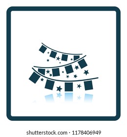 Party garland icon. Shadow reflection design. Vector illustration.