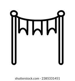 party garland icon vector isolated