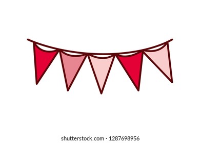 party garland isolated icon