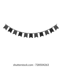 party garland isolated icon