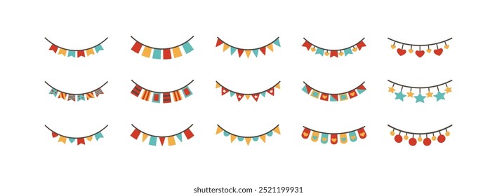 Party Garland Vector art illustration isolated.