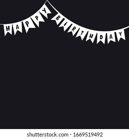 Party with garlands. Birthday party. Happy Birthday Design. Birthday design. Vector illustration