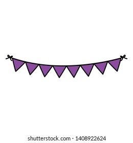 party garlands hanging decoration vector illustration