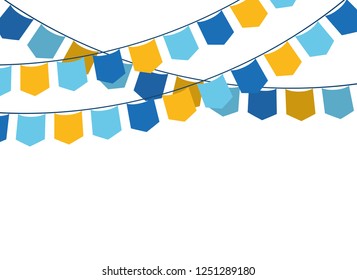 party garlands hanging isolated icon