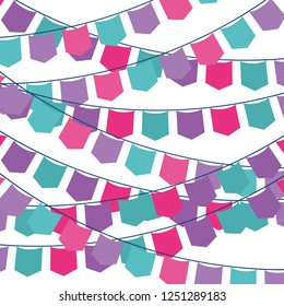 party garlands hanging pattern background