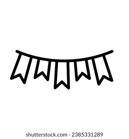 vector de icono de garlands de partido aislado