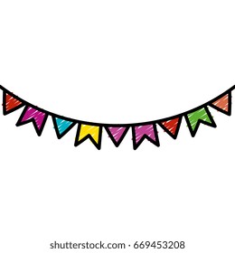 party garlands isolated icon