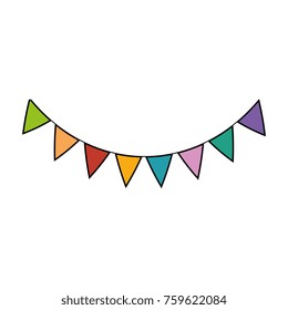 party garlands isolated icon