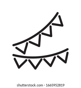 party garlands line style icon vector illustration design