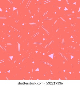 Party geometric seamless pattern. Vector graphics.