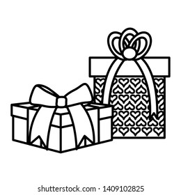 party gifts boxes presents vector illustration