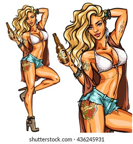 Pin Up Tattoo Images Stock Photos Vectors Shutterstock