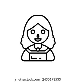 Party Girl icon in vector. Logotype
