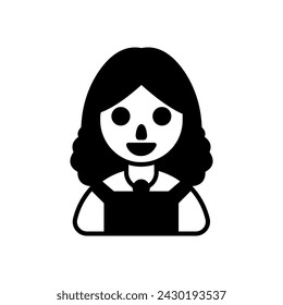 Party Girl icon in vector. Logotype
