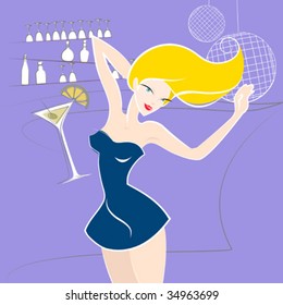 party girl vector