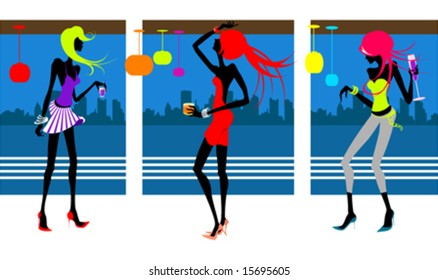party girls vector