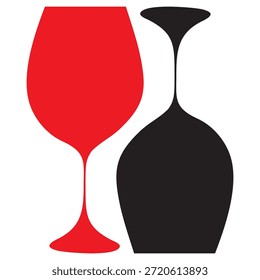 Party-Glas-Logo, Vektordesign

