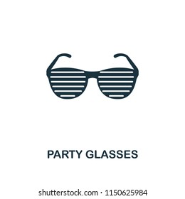 Party Glasses creative icon. Simple element illustration. Party Glasses concept symbol design from party icon collection. Can be used for mobile and web design, apps, software, print.