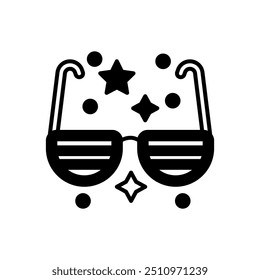 Party glasses Glyph Icon, Vector illustration