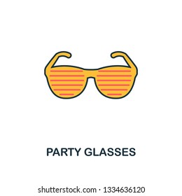 Party Glasses icon. Creative 2 colors design fromParty Glasses icon from party icon collection. Perfect for web design, apps, software, printing