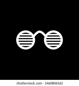 Party Glasses Icon On Black Background. Black Flat Style Vector Illustration.