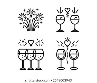 Party Glasses icon. Vector illustration.