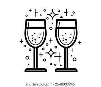 Party Glasses icon. Vector illustration.