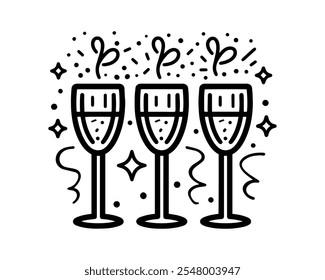 Party Glasses icon. Vector illustration.