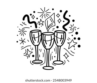 Party Glasses icon. Vector illustration.