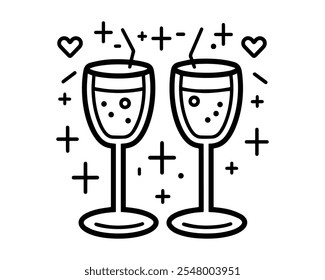 Party Glasses icon. Vector illustration.