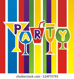 Party glasses vector illustration