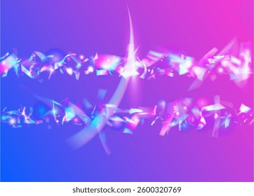 Party Glitter. Carnaval Ribbon. Pink Retro Effect. Light Texture. Birthday Burst. Surprise Paper. Glare Holographic Explosion. Abstract Poster. Blue Party Glitter